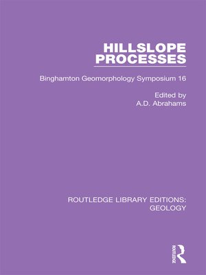 cover image of Hillslope Processes